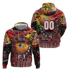 Personalised NAIDOC Week 2025 Dragons Rugby Hoodie Aboriginal Dot Painting