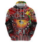 Personalised NAIDOC Week 2025 Dragons Rugby Hoodie Aboriginal Dot Painting