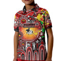 Personalised NAIDOC Week 2025 Dragons Rugby Kid Polo Shirt Aboriginal Dot Painting