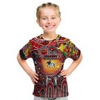Personalised NAIDOC Week 2025 Dragons Rugby Kid T Shirt Aboriginal Dot Painting