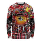Personalised NAIDOC Week 2025 Dragons Rugby Long Sleeve Shirt Aboriginal Dot Painting