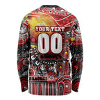 Personalised NAIDOC Week 2025 Dragons Rugby Long Sleeve Shirt Aboriginal Dot Painting