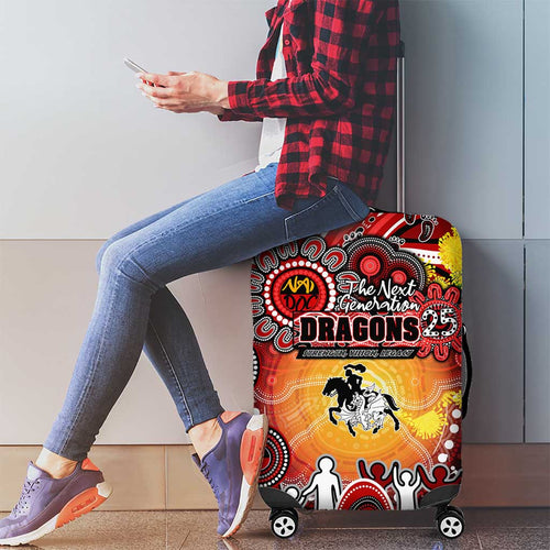 NAIDOC Week 2025 Dragons Rugby Luggage Cover Aboriginal Dot Painting