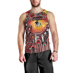 Personalised NAIDOC Week 2025 Dragons Rugby Men Tank Top Aboriginal Dot Painting