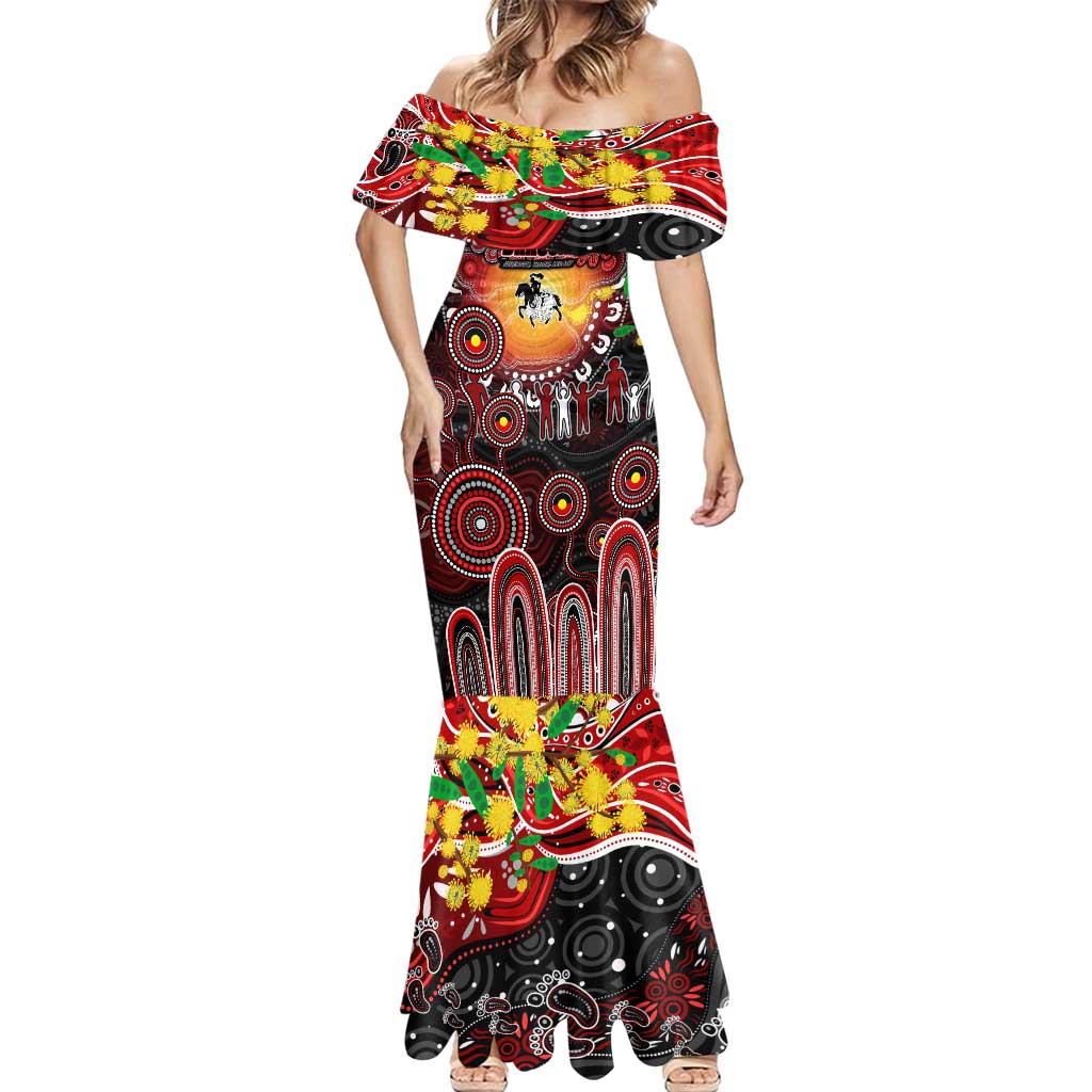 Personalised NAIDOC Week 2025 Dragons Rugby Mermaid Dress Aboriginal Dot Painting