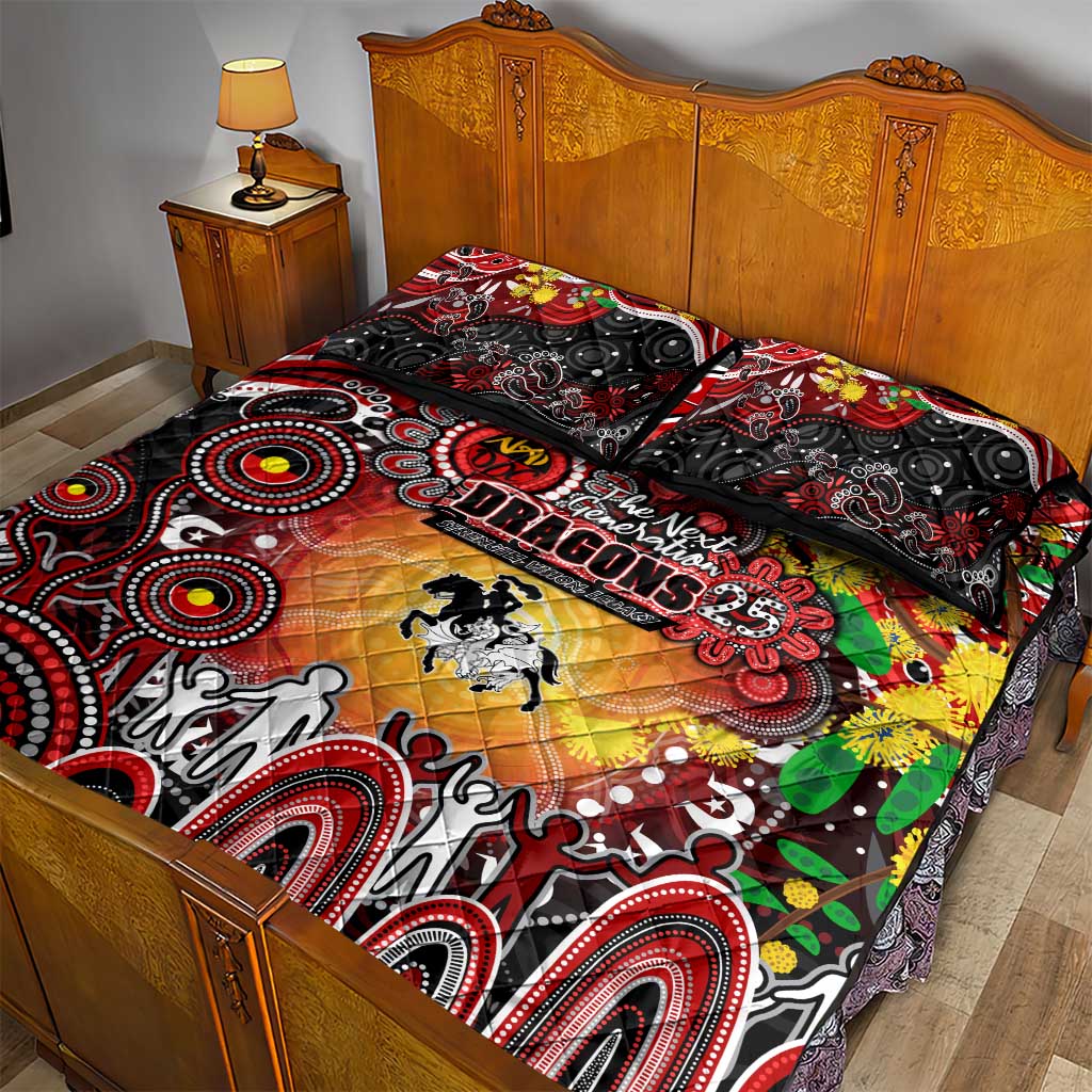 NAIDOC Week 2025 Dragons Rugby Quilt Bed Set Aboriginal Dot Painting
