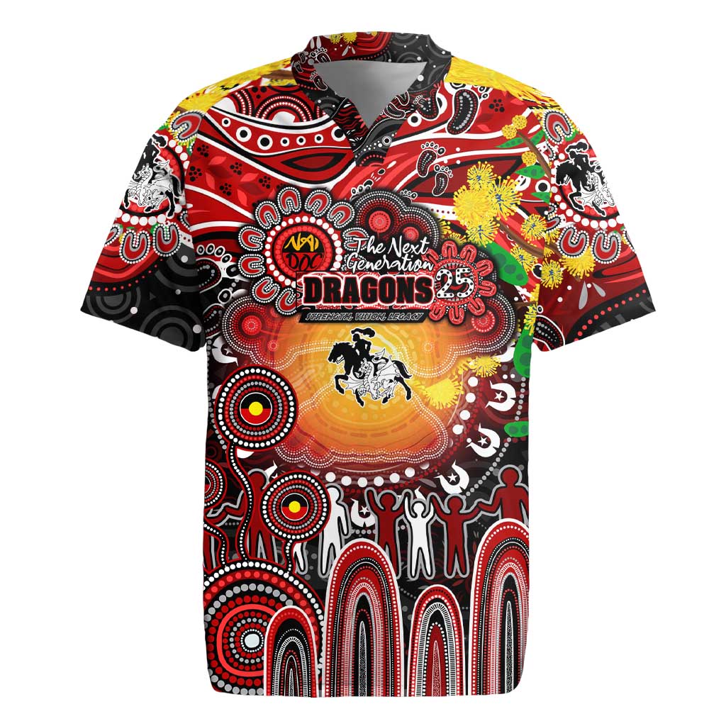 Personalised NAIDOC Week 2025 Dragons Rugby Rugby Jersey Aboriginal Dot Painting