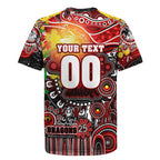 Personalised NAIDOC Week 2025 Dragons Rugby Rugby Jersey Aboriginal Dot Painting