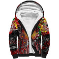 Personalised NAIDOC Week 2025 Dragons Rugby Sherpa Hoodie Aboriginal Dot Painting