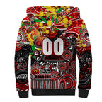 Personalised NAIDOC Week 2025 Dragons Rugby Sherpa Hoodie Aboriginal Dot Painting