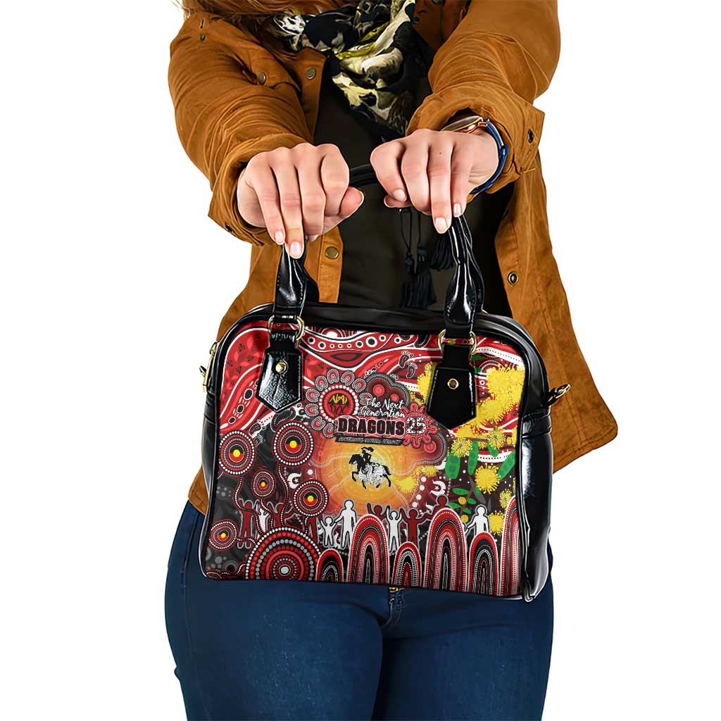 NAIDOC Week 2025 Dragons Rugby Shoulder Handbag Aboriginal Dot Painting