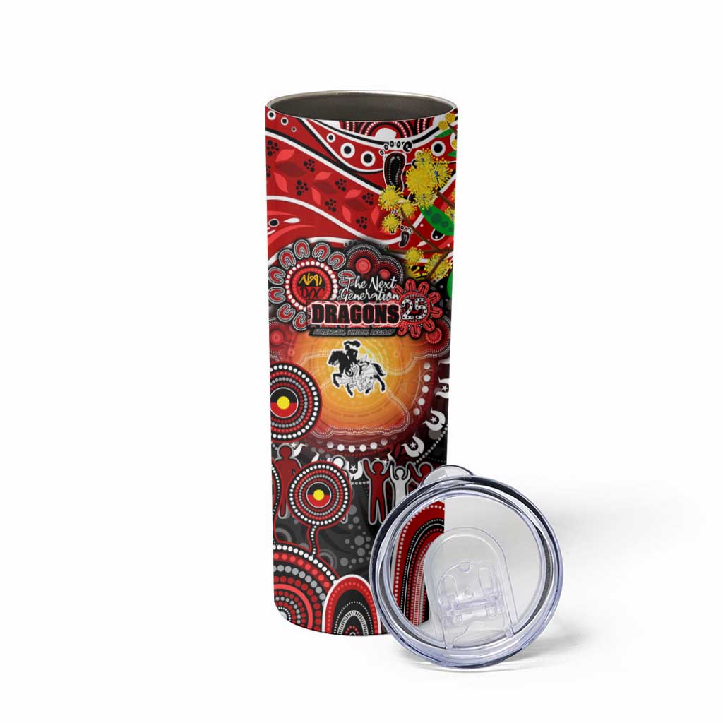 NAIDOC Week 2025 Dragons Rugby Skinny Tumbler Aboriginal Dot Painting