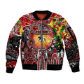 Personalised NAIDOC Week 2025 Dragons Rugby Sleeve Zip Bomber Jacket Aboriginal Dot Painting