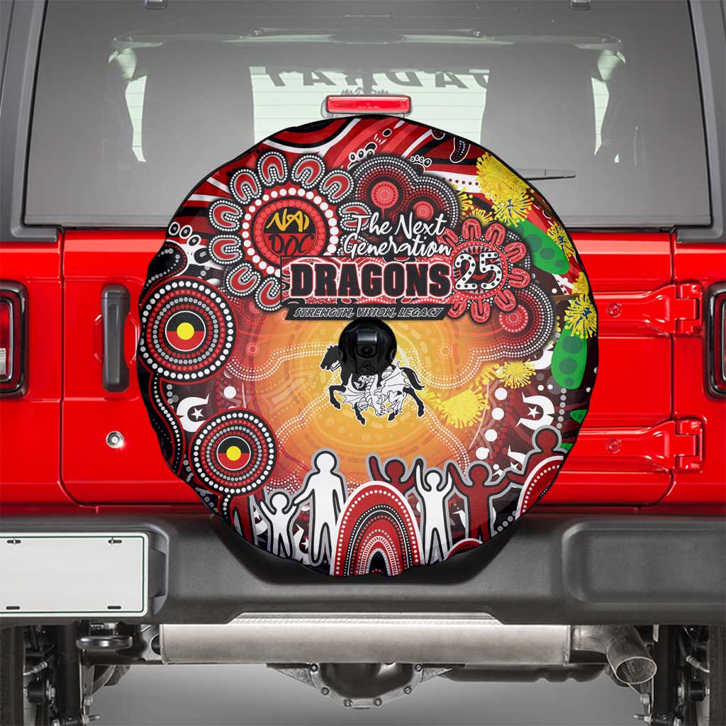 NAIDOC Week 2025 Dragons Rugby Spare Tire Cover Aboriginal Dot Painting