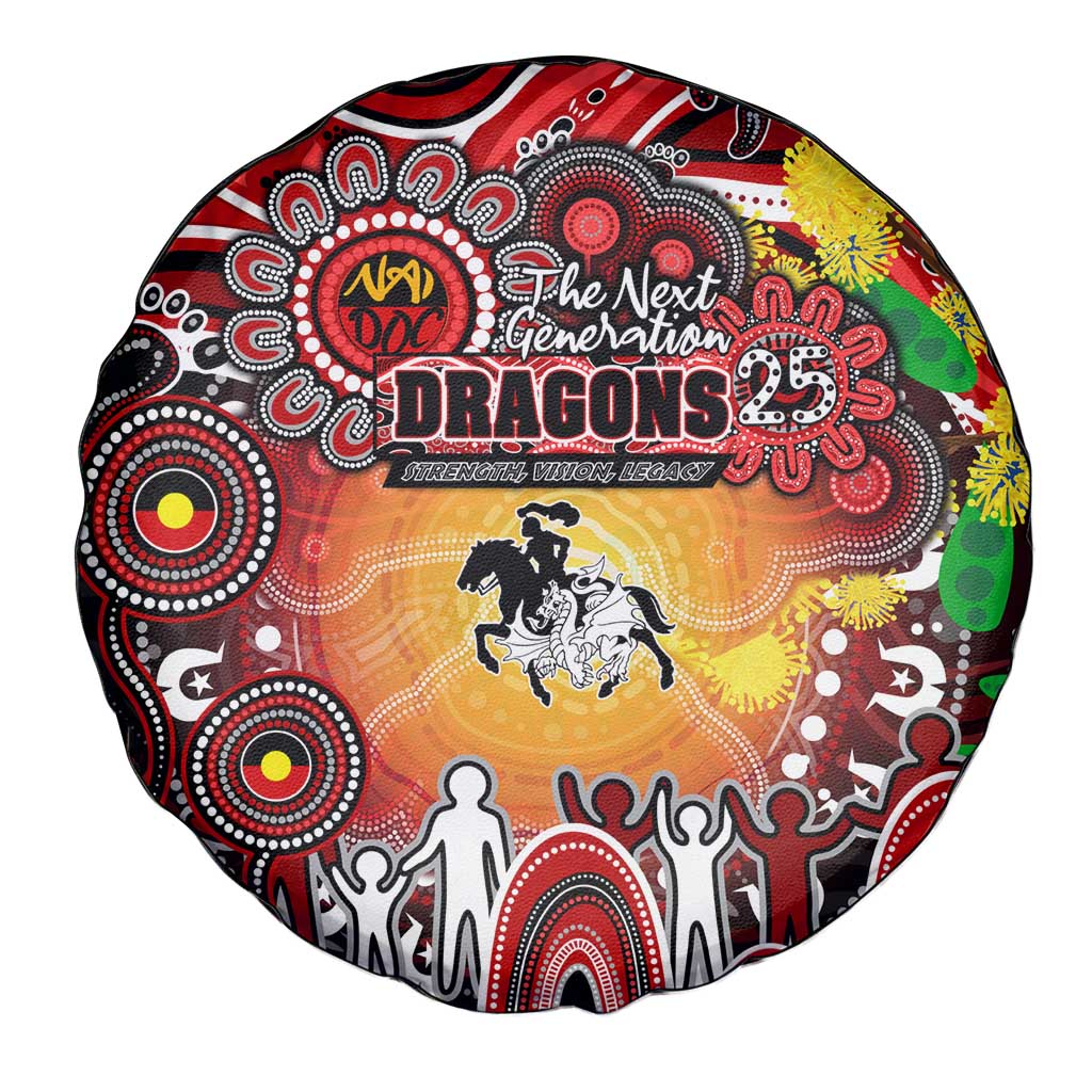 NAIDOC Week 2025 Dragons Rugby Spare Tire Cover Aboriginal Dot Painting