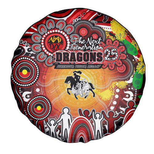 NAIDOC Week 2025 Dragons Rugby Spare Tire Cover Aboriginal Dot Painting