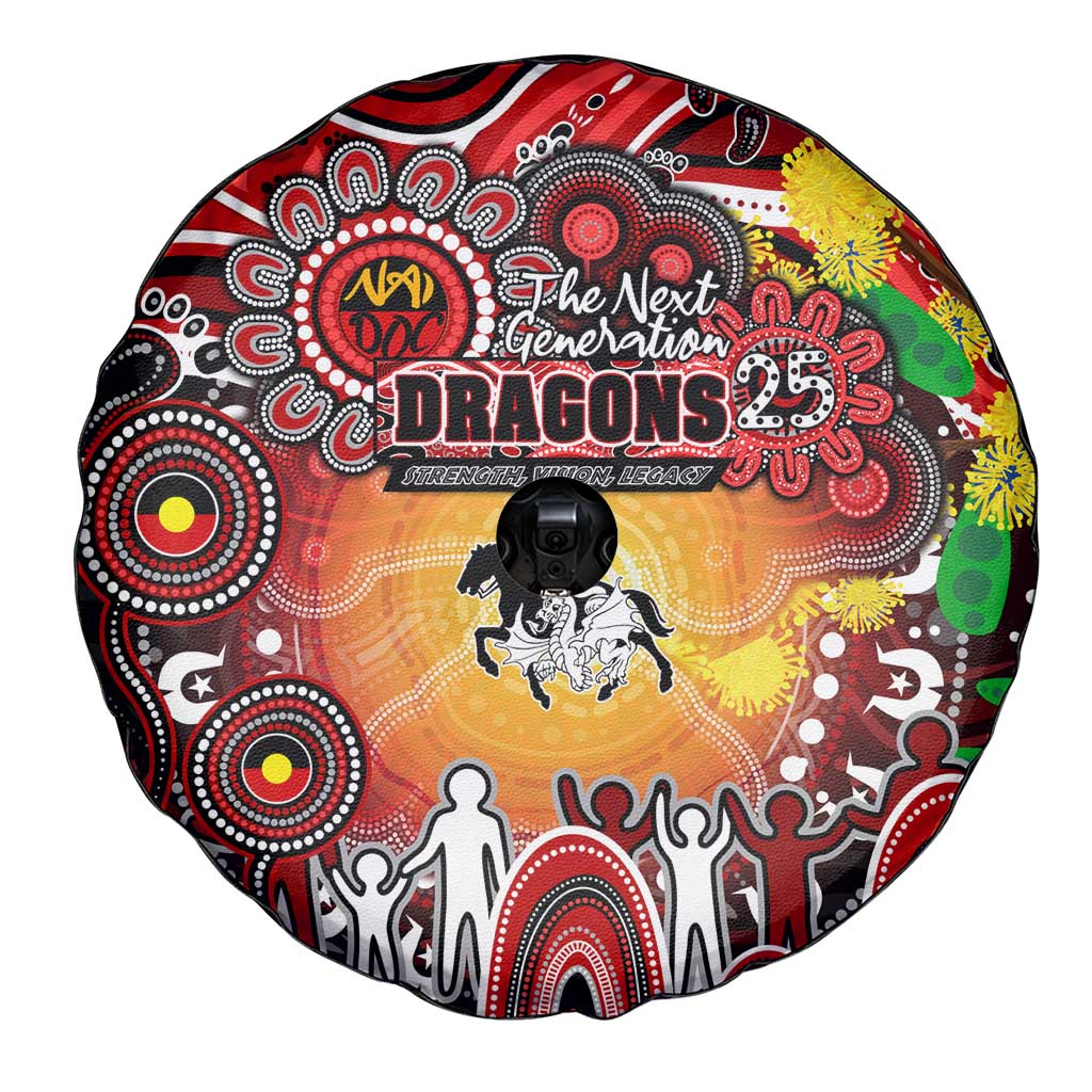 NAIDOC Week 2025 Dragons Rugby Spare Tire Cover Aboriginal Dot Painting