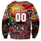Personalised NAIDOC Week 2025 Dragons Rugby Sweatshirt Aboriginal Dot Painting