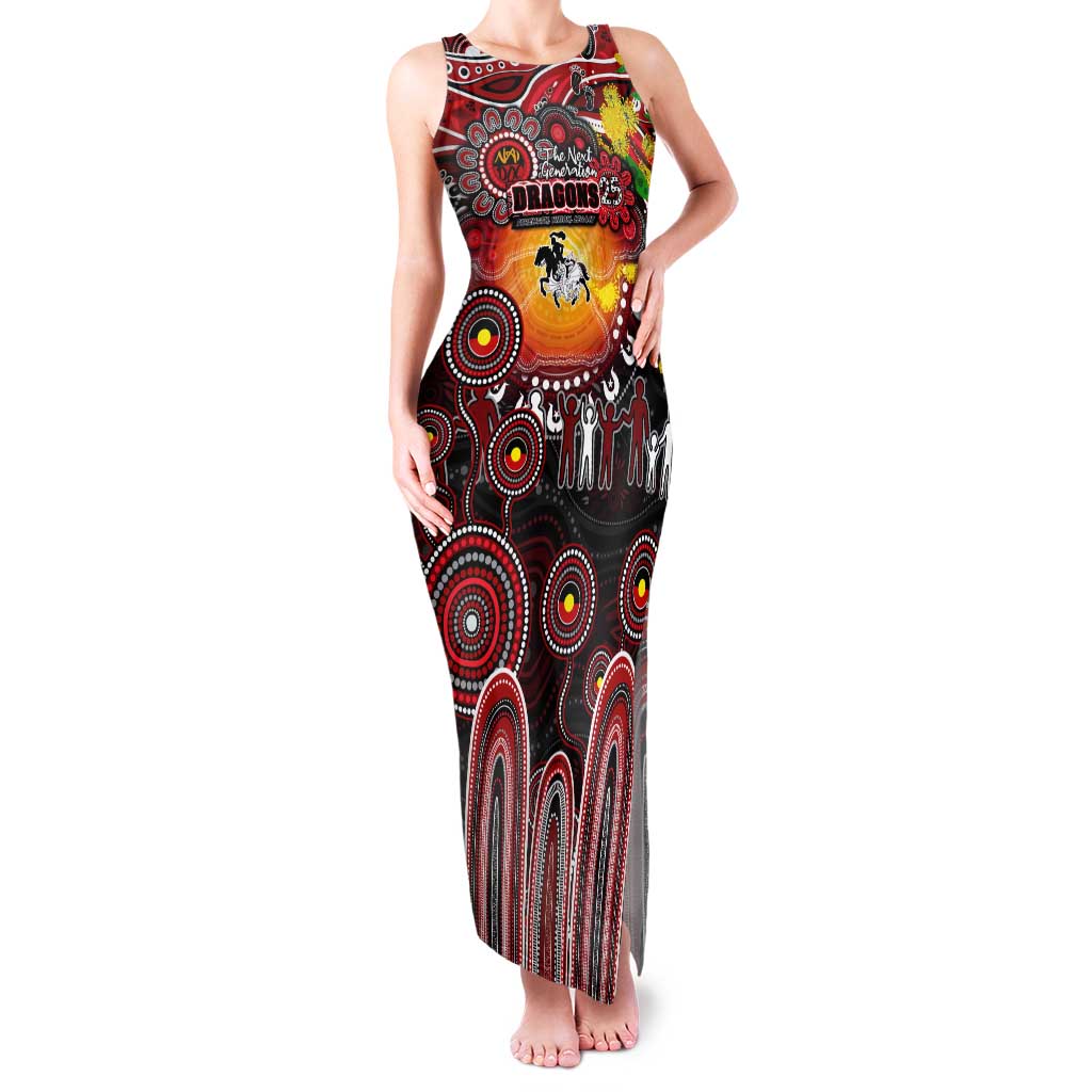 Personalised NAIDOC Week 2025 Dragons Rugby Tank Maxi Dress Aboriginal Dot Painting