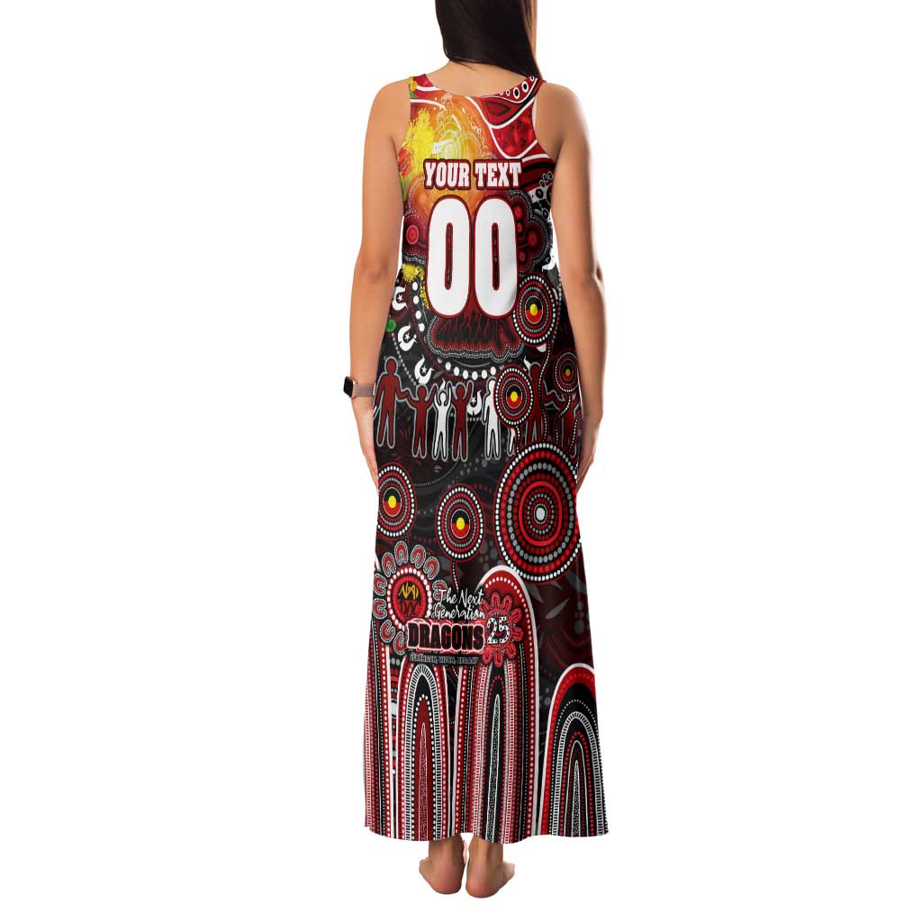 Personalised NAIDOC Week 2025 Dragons Rugby Tank Maxi Dress Aboriginal Dot Painting