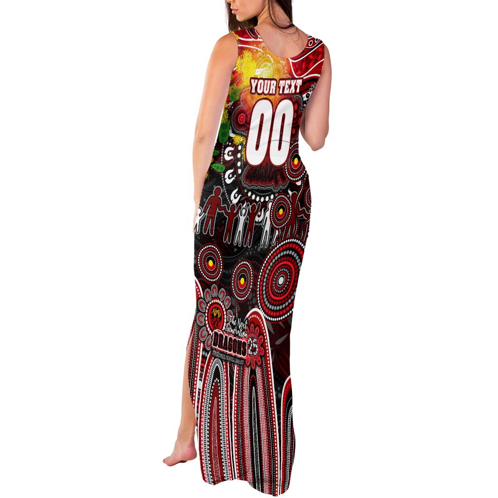 Personalised NAIDOC Week 2025 Dragons Rugby Tank Maxi Dress Aboriginal Dot Painting