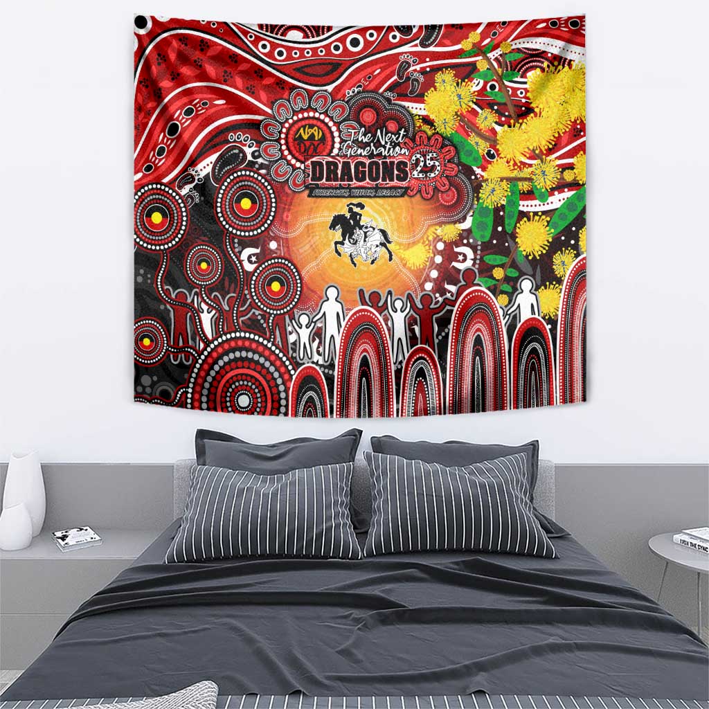 NAIDOC Week 2025 Dragons Rugby Tapestry Aboriginal Dot Painting