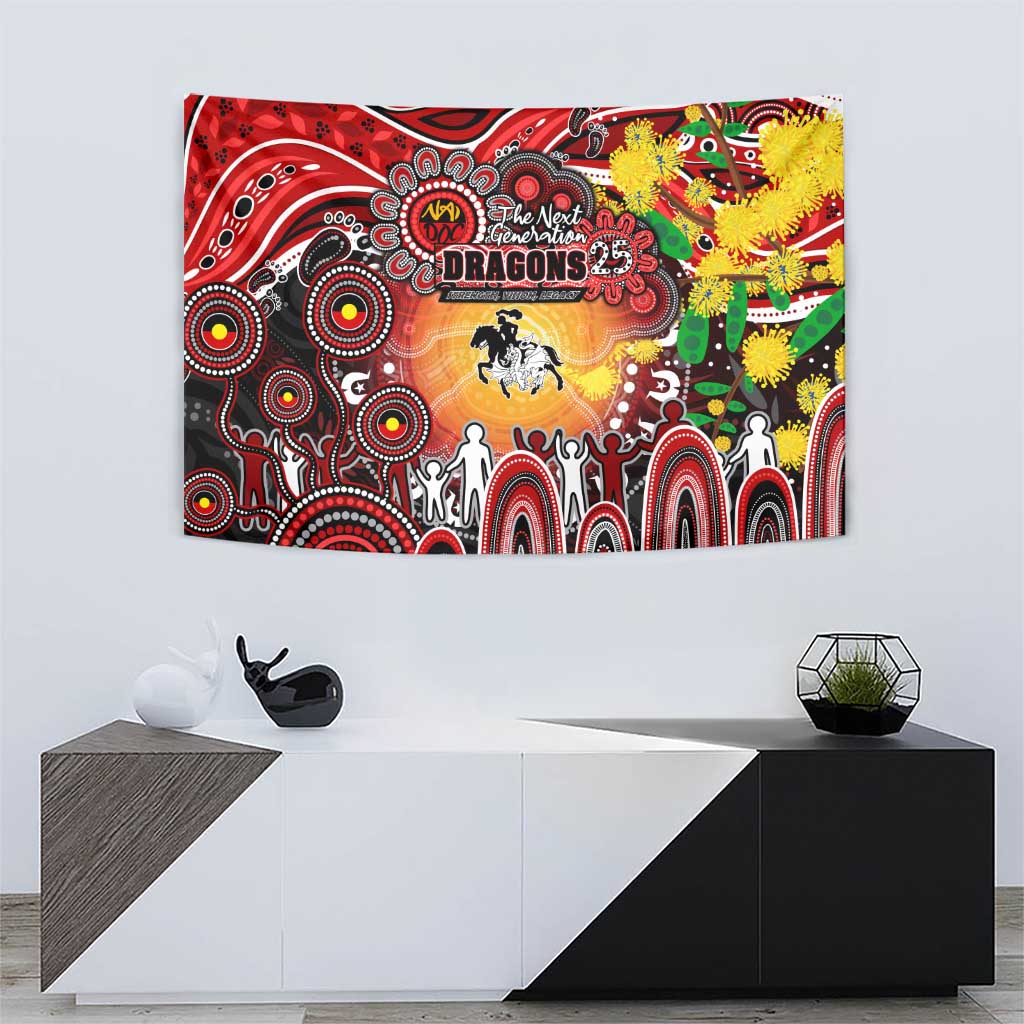 NAIDOC Week 2025 Dragons Rugby Tapestry Aboriginal Dot Painting