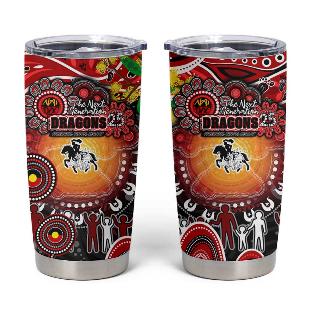 NAIDOC Week 2025 Dragons Rugby Tumbler Cup Aboriginal Dot Painting