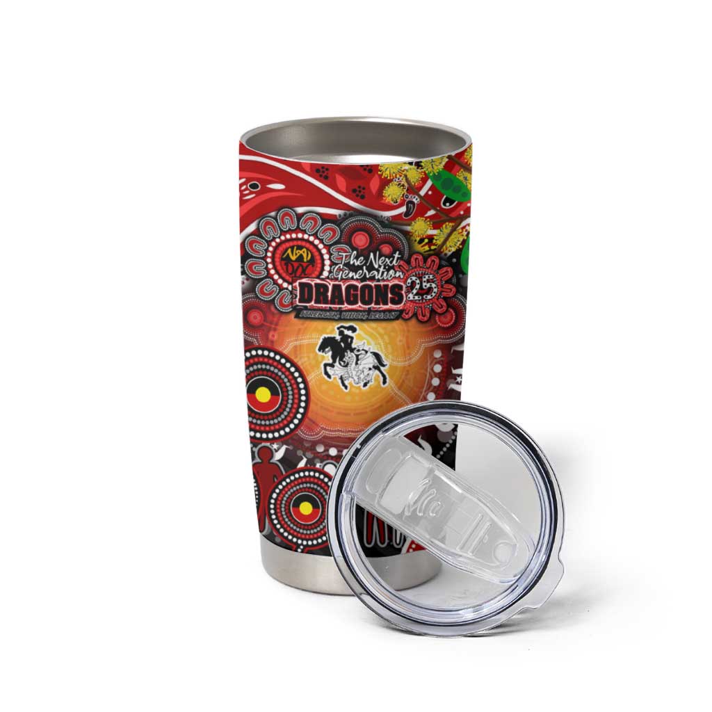 NAIDOC Week 2025 Dragons Rugby Tumbler Cup Aboriginal Dot Painting