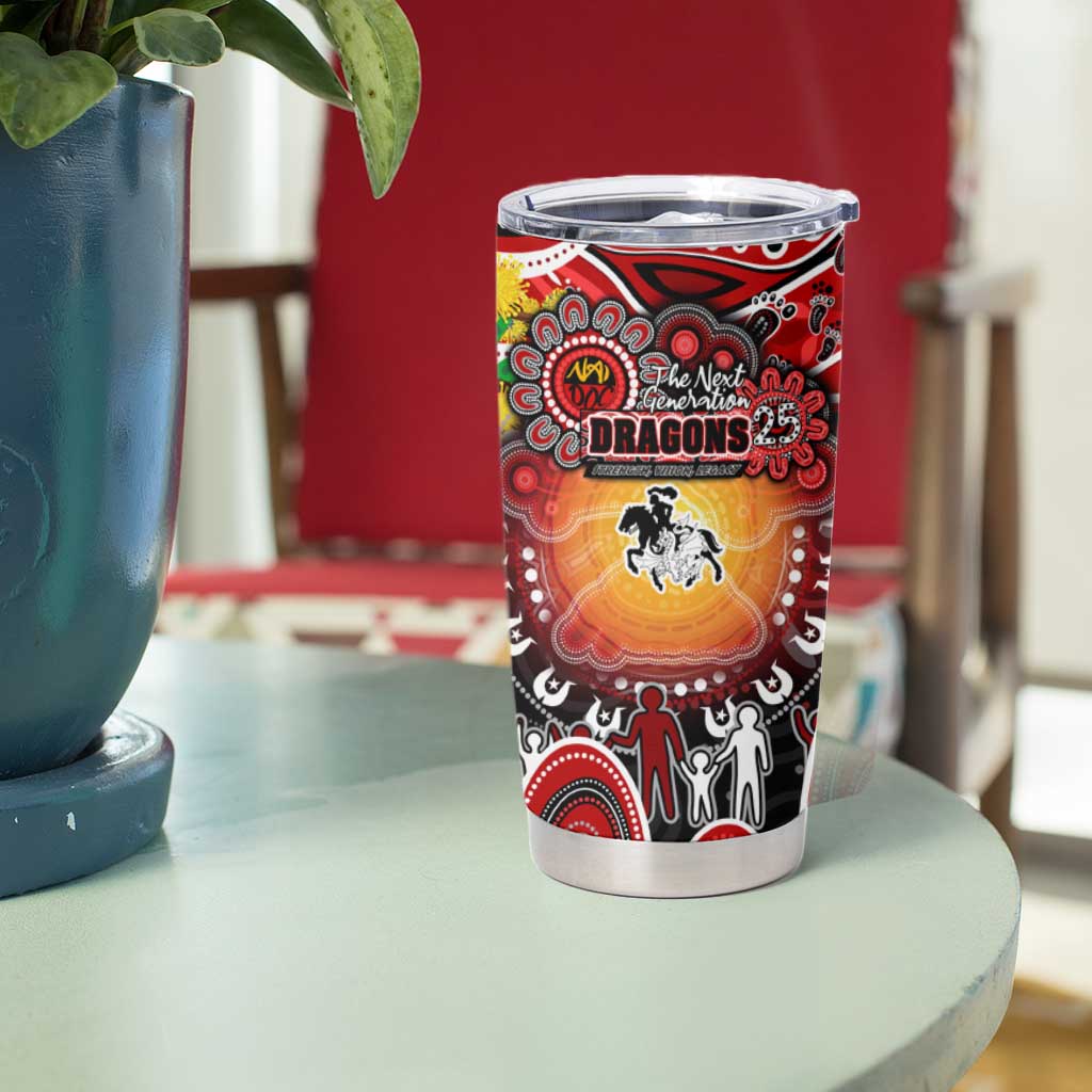 NAIDOC Week 2025 Dragons Rugby Tumbler Cup Aboriginal Dot Painting