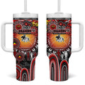NAIDOC Week 2025 Dragons Rugby Tumbler With Handle Aboriginal Dot Painting