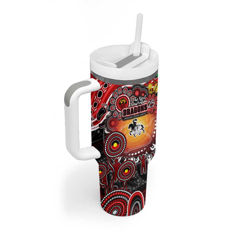 NAIDOC Week 2025 Dragons Rugby Tumbler With Handle Aboriginal Dot Painting