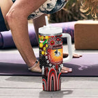 NAIDOC Week 2025 Dragons Rugby Tumbler With Handle Aboriginal Dot Painting