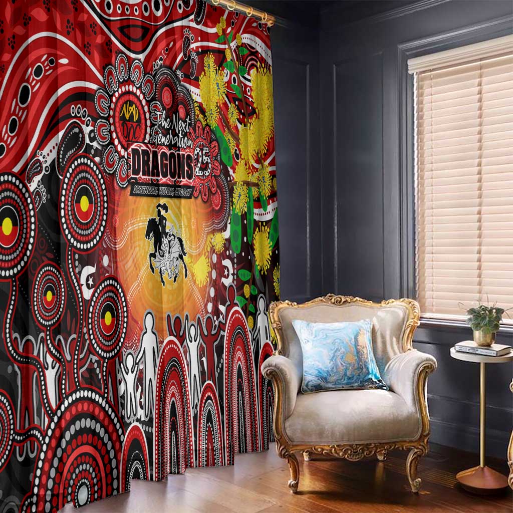 NAIDOC Week 2025 Dragons Rugby Window Curtain Aboriginal Dot Painting