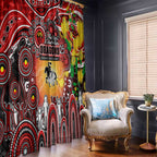 NAIDOC Week 2025 Dragons Rugby Window Curtain Aboriginal Dot Painting