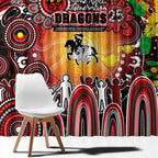 NAIDOC Week 2025 Dragons Rugby Window Curtain Aboriginal Dot Painting