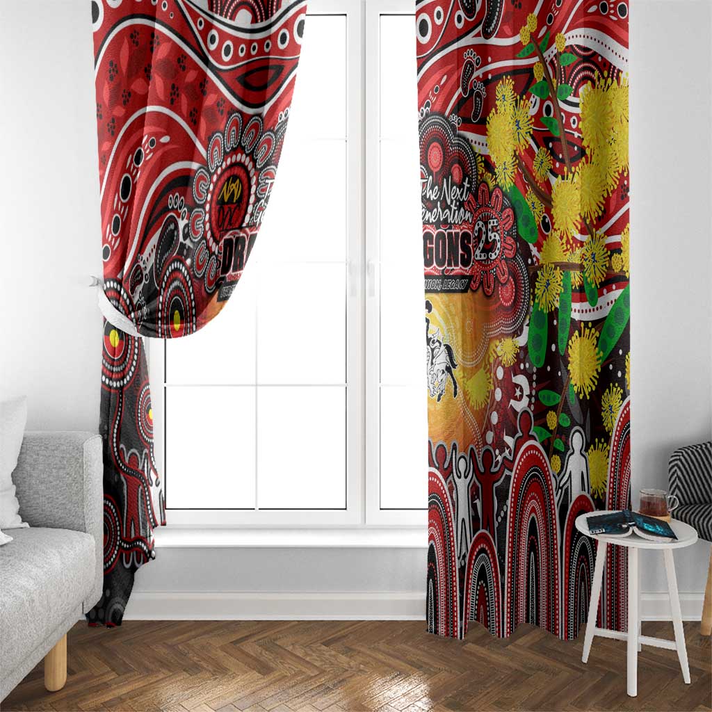 NAIDOC Week 2025 Dragons Rugby Window Curtain Aboriginal Dot Painting
