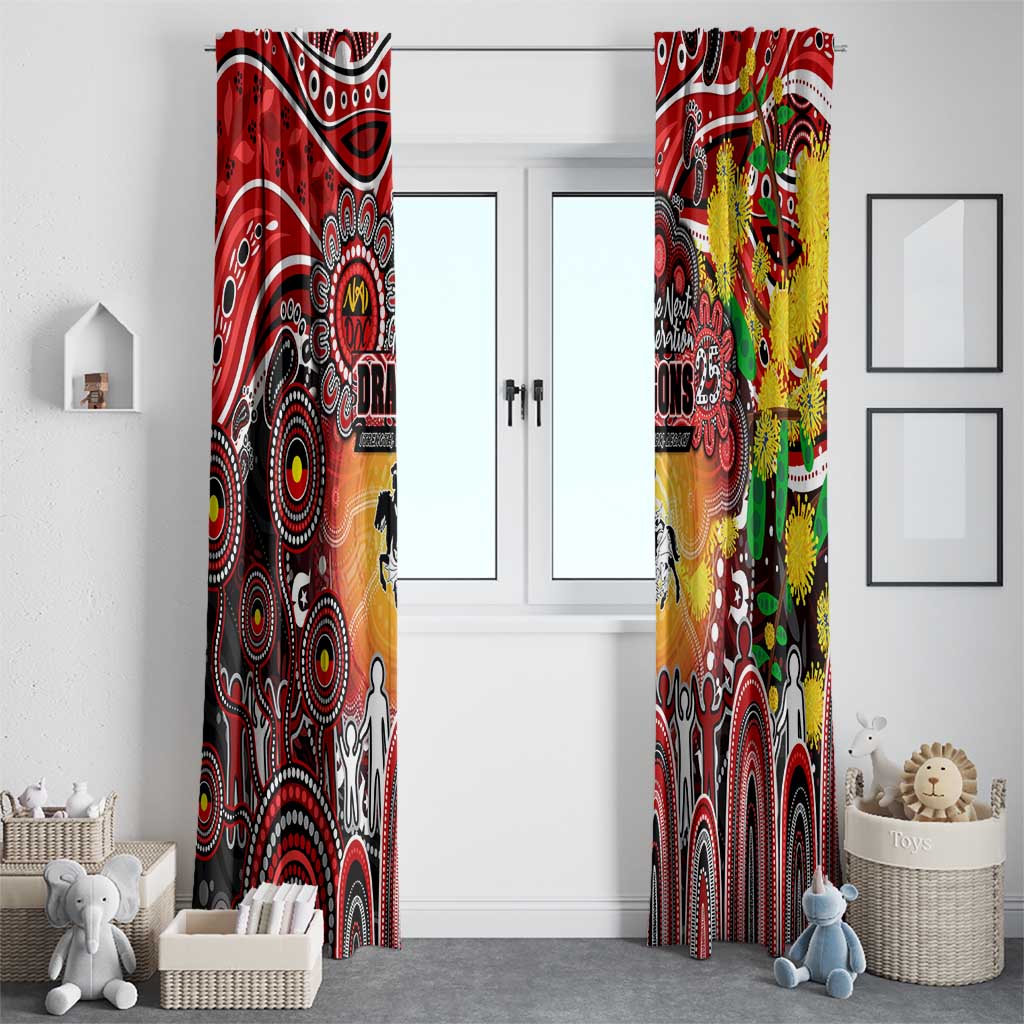 NAIDOC Week 2025 Dragons Rugby Window Curtain Aboriginal Dot Painting