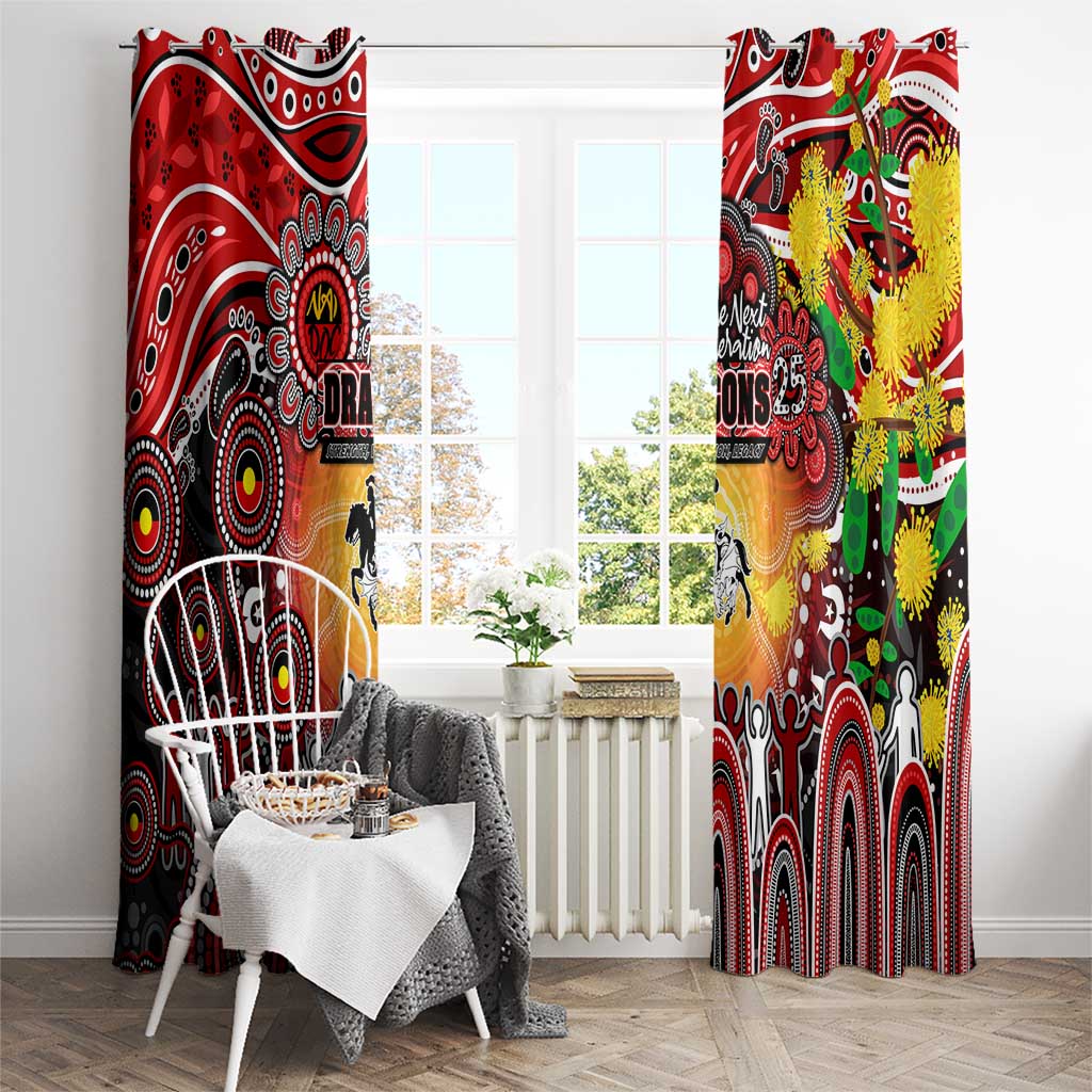 NAIDOC Week 2025 Dragons Rugby Window Curtain Aboriginal Dot Painting