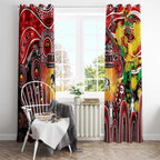 NAIDOC Week 2025 Dragons Rugby Window Curtain Aboriginal Dot Painting