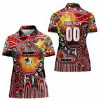 Personalised NAIDOC Week 2025 Dragons Rugby Women Polo Shirt Aboriginal Dot Painting