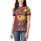 Personalised NAIDOC Week 2025 Dragons Rugby Women Polo Shirt Aboriginal Dot Painting