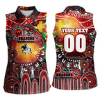 Personalised NAIDOC Week 2025 Dragons Rugby Women Sleeveless Polo Shirt Aboriginal Dot Painting