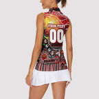 Personalised NAIDOC Week 2025 Dragons Rugby Women Sleeveless Polo Shirt Aboriginal Dot Painting