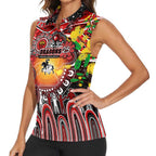 Personalised NAIDOC Week 2025 Dragons Rugby Women Sleeveless Polo Shirt Aboriginal Dot Painting