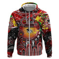 Personalised NAIDOC Week 2025 Dragons Rugby Zip Hoodie Aboriginal Dot Painting