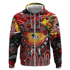 Personalised NAIDOC Week 2025 Dragons Rugby Zip Hoodie Aboriginal Dot Painting