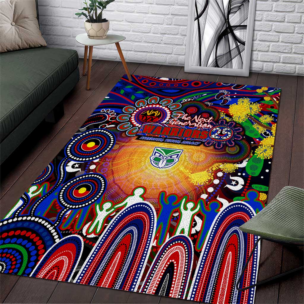 NAIDOC Week 2025 Warriors Rugby Area Rug Aboriginal Dot Painting