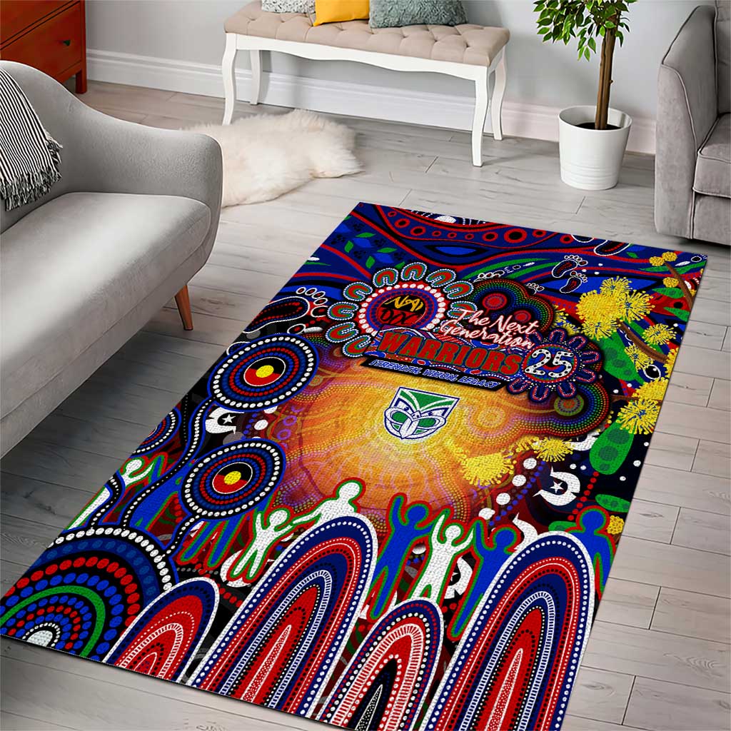 NAIDOC Week 2025 Warriors Rugby Area Rug Aboriginal Dot Painting