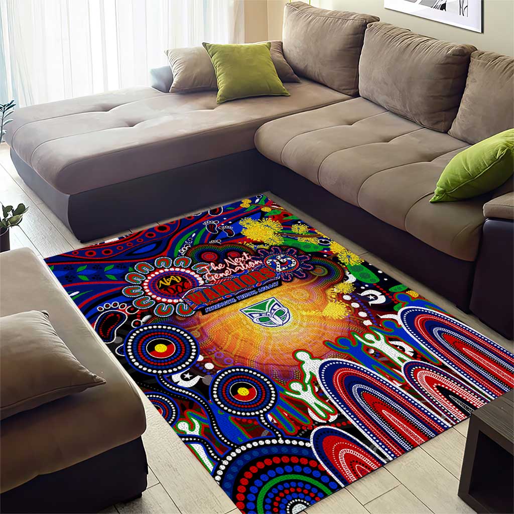NAIDOC Week 2025 Warriors Rugby Area Rug Aboriginal Dot Painting
